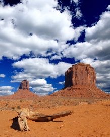 desert blue sky with clouds