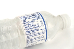 bottled water label