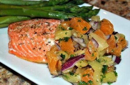 salmon and veggies